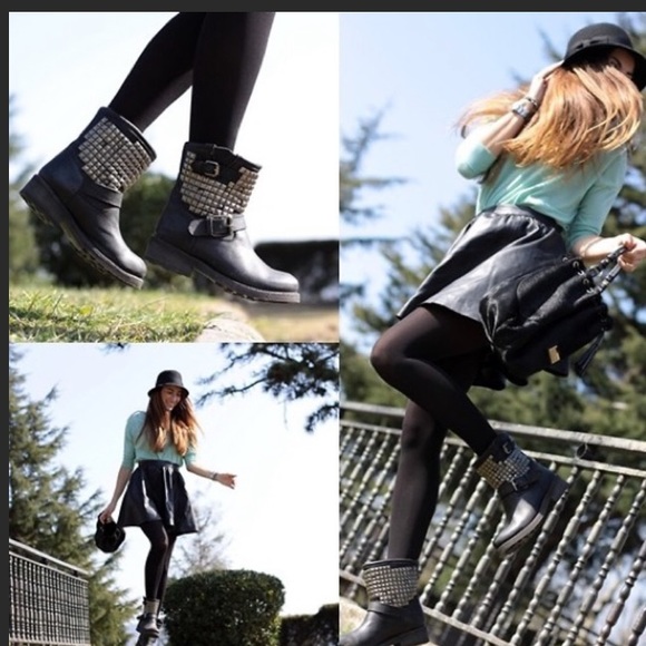 ASH titán studded biker boots - Picture 4 of 13